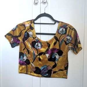 Vintage Velvet Crop Top (S)